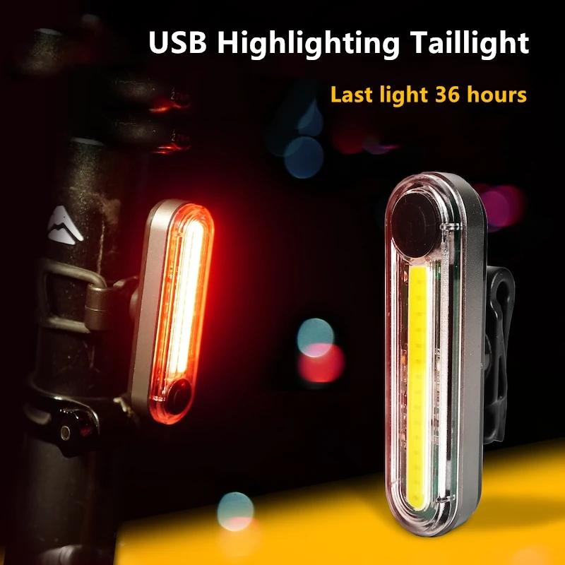 Machfally BK300 usb warning light riding a lamp COB LED USB Rechargeable bicycle rear bike tail light