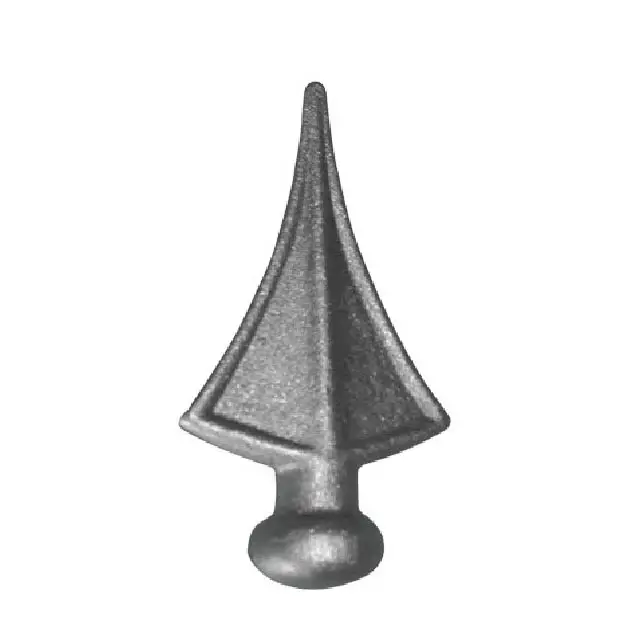 Ornamental wrought iron peaks forged  railheads spearpoints