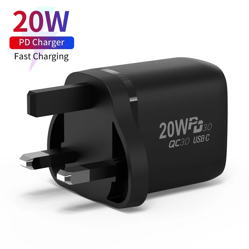 mini portable travel uk plug pd 20w usb type c fast wall charger adapte pd charger for iphone 13 14 charger mobile phone
