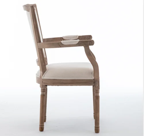 Oak louis chairs dining room wooden armrest dining room chairs with arms