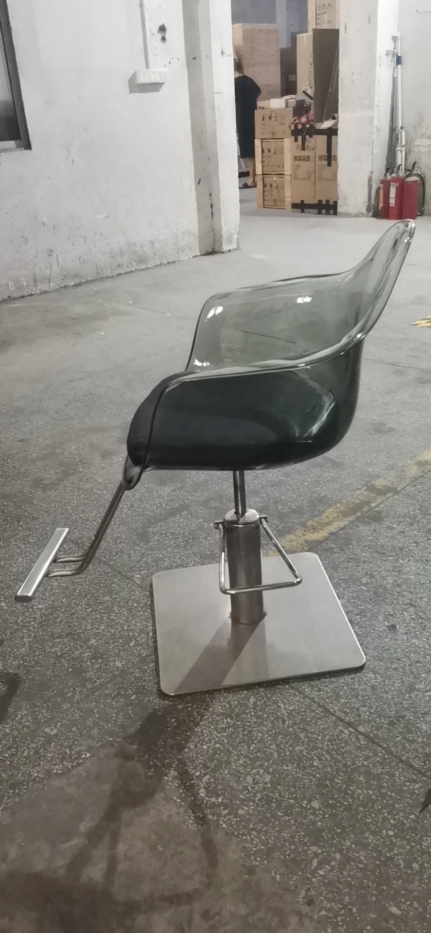 Современное оборудование для парикмахерской, стул для Укладки Мебели, прозрачный парикмахерский Стайлинг, акриловый стул для салона