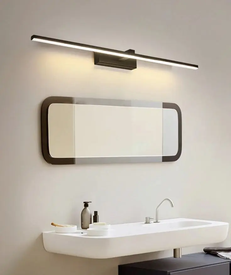 European indoor Style lights Villa Hotel Home Bathroom washroom Vanity lamp Longer Rectangle LED wall mirror light