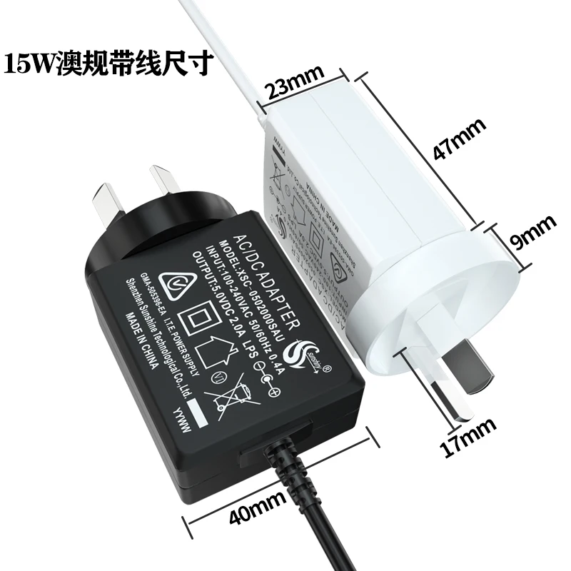Shenzhen 15w 18w usb wall charger twin usb 5v 2.4a 3.4a with  us au uk eu plug