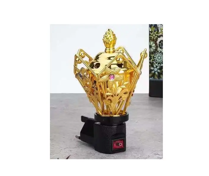 hot sale Arabic style  electronic golden silver incense burner good quality wholesale Air flash  incense burner