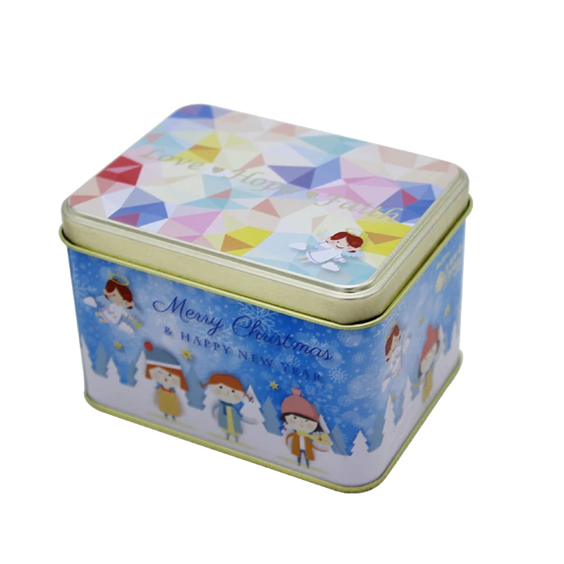 christmas cookie fancy chocolate gift packing metal tin box
