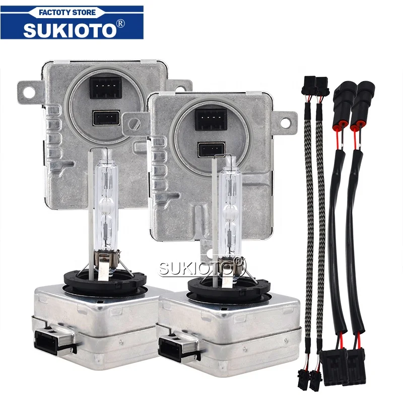  SUKIOTO OEM ксеноновыми 55 Вт D1S 6000K Автомобильные фары комплект D1R D3R авто лампа D3S Xenon HID балласт 8K0941597 8K0941597C для A3 A4 A5 A6 A7
