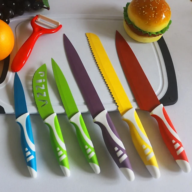 Fancy gift box packed swiss line non stick the kitchen knife