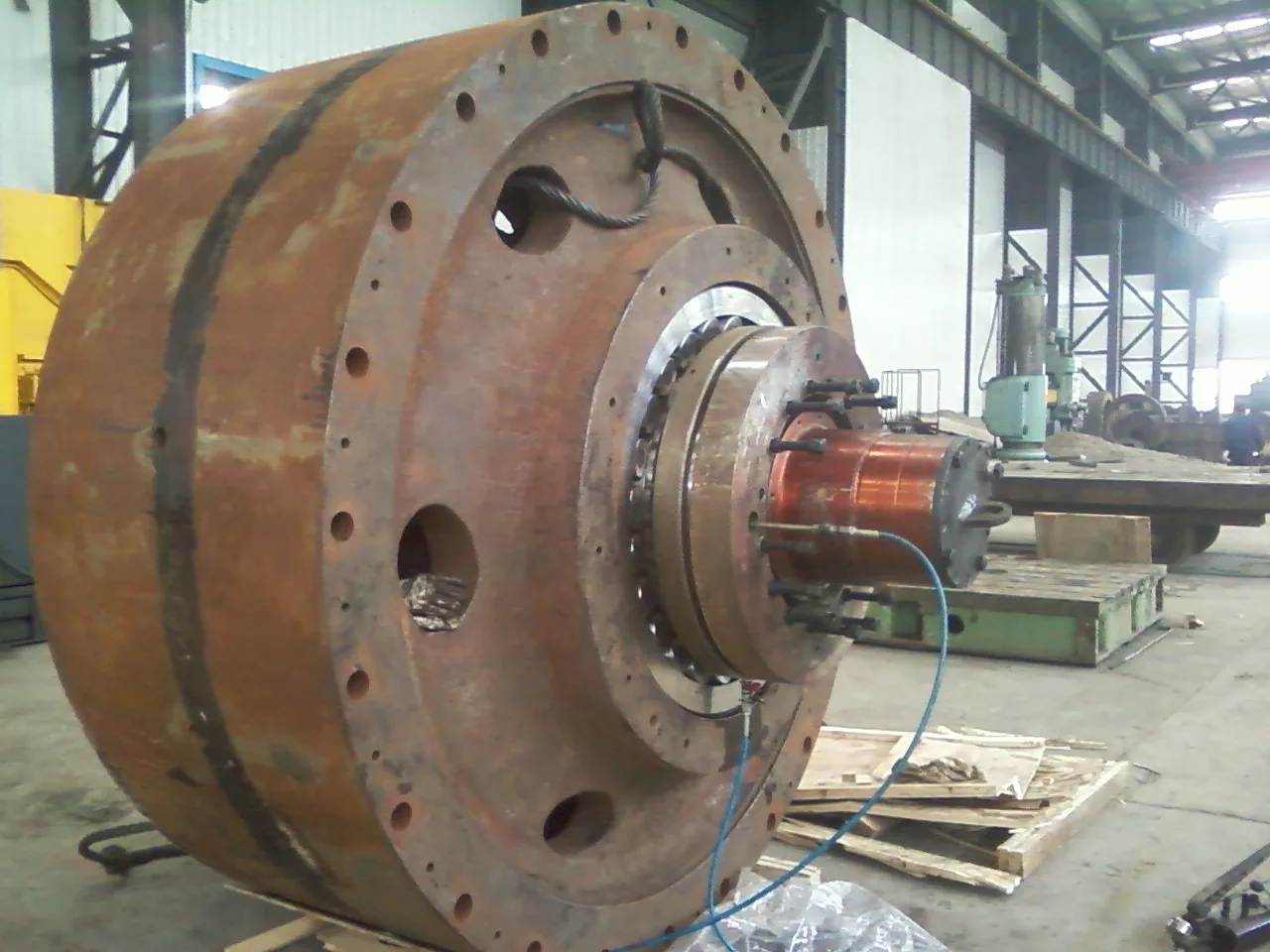 Factory Cast Oem Alloy Steel Pelletizer Large Diameter Gear Rotary Kiln Support Shaft