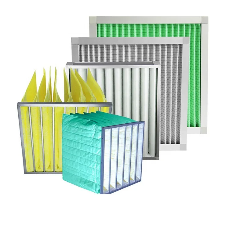 F6 F7 F8 Air handler filter bag Fiberglass media Factory Price Pocket Filter Bag Glass Fiber Filter Self-sewing Bag