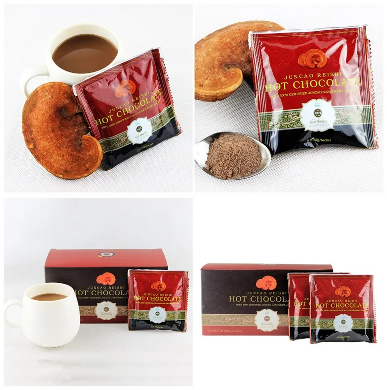 OEM  ODM Hot Chocolate Instant Mushroom Reishi Lions Mane Chaga Coffee with Private Label