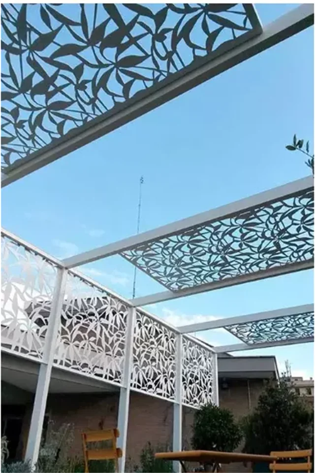 Стальная беседка Corten металлическая решетчатая садовая