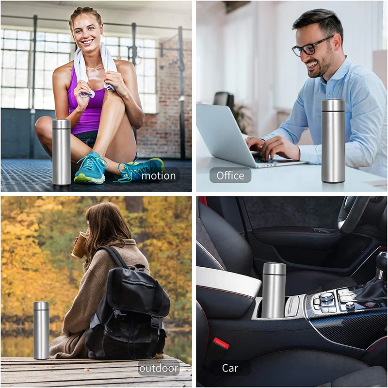 Intelligent Stainless Steel Temperature Display Smart Water Bottle Vacuum Flasks Thermoses Coffee Cup