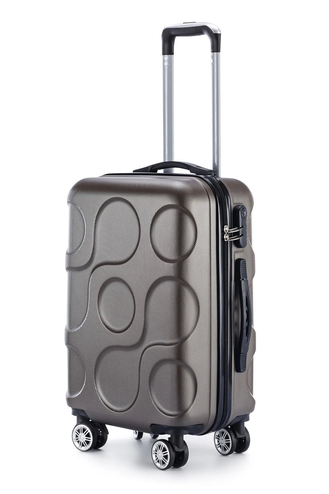 Customized ABS hard 3 piece New Mold Trolley Case hard shell Cabin travel suitcase luggage set trolley Bag