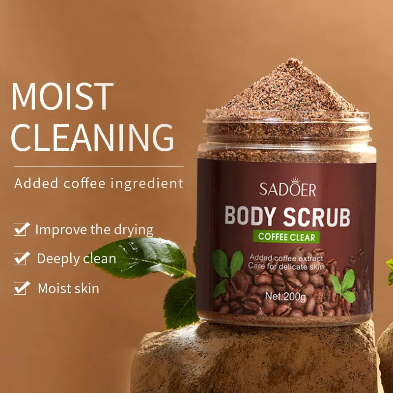 Coffee Essence Whitening Body Scrubs Replenish Water Skin Rejuvenation Clean Dead Skin Bath Salt Scrub
