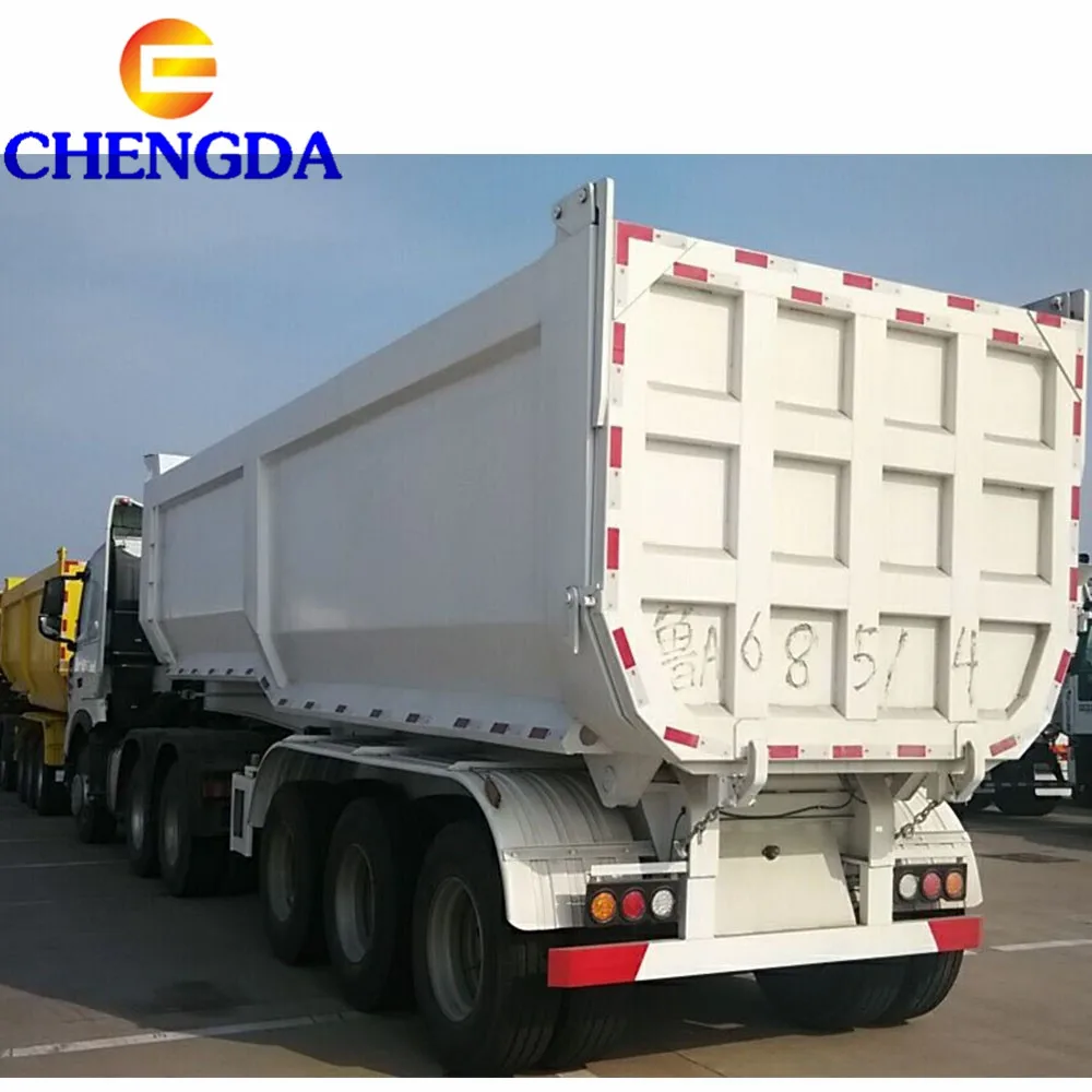 3 Axles 120Ton 90T 70 Tons Rear Tipping Dump Trailer Hydraulic