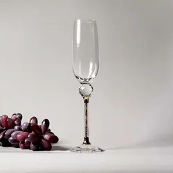 Color wine glass set crystal wine glass factory wholesale latest design customizable crystal diamond champagne glass