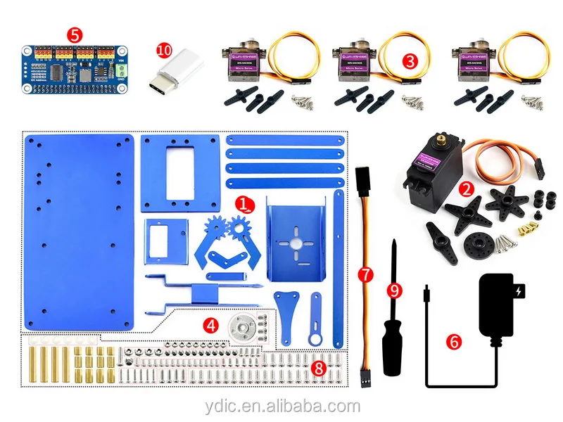 4-DOF Metal Robot Arm Kit for Raspberry Pi,  WiFi