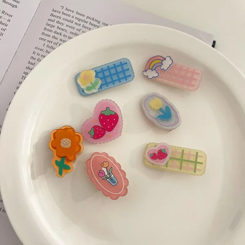  Newest Cute Flower Hail Clips Girl Strawberry