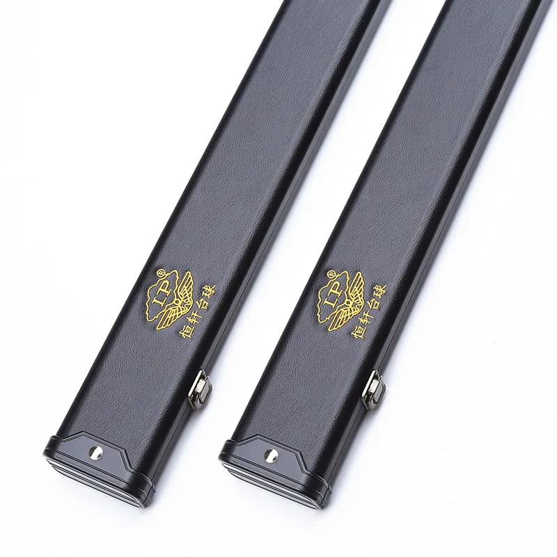 
LP leather & wooden cue case in 48 inch can hold a 3/4 joint snooker cue and a mini butt 