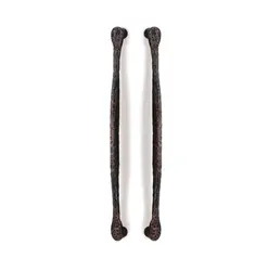 High Quality Vintage Metal Gate Pull Handle Fence Handle Antique Long Cabinet Handles Black Large Forged Cast Iron Door Handles