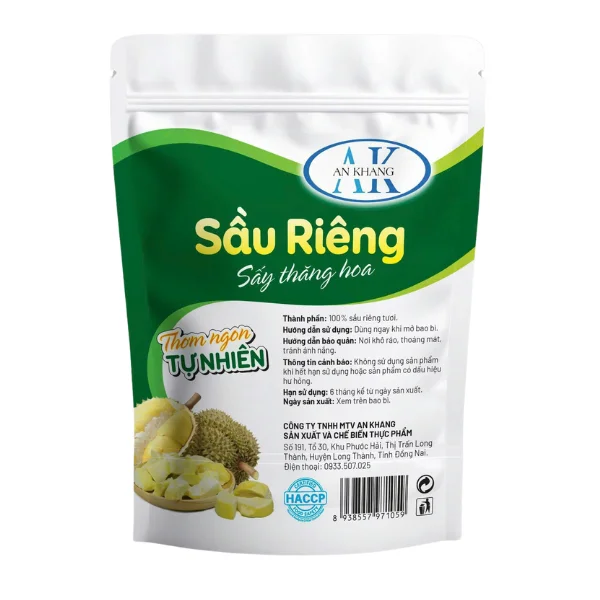 High Grade Freeze-Dried Durian Dried Fruit Organic Ideal For Snacking HACCP Certification From Vietnam Factory