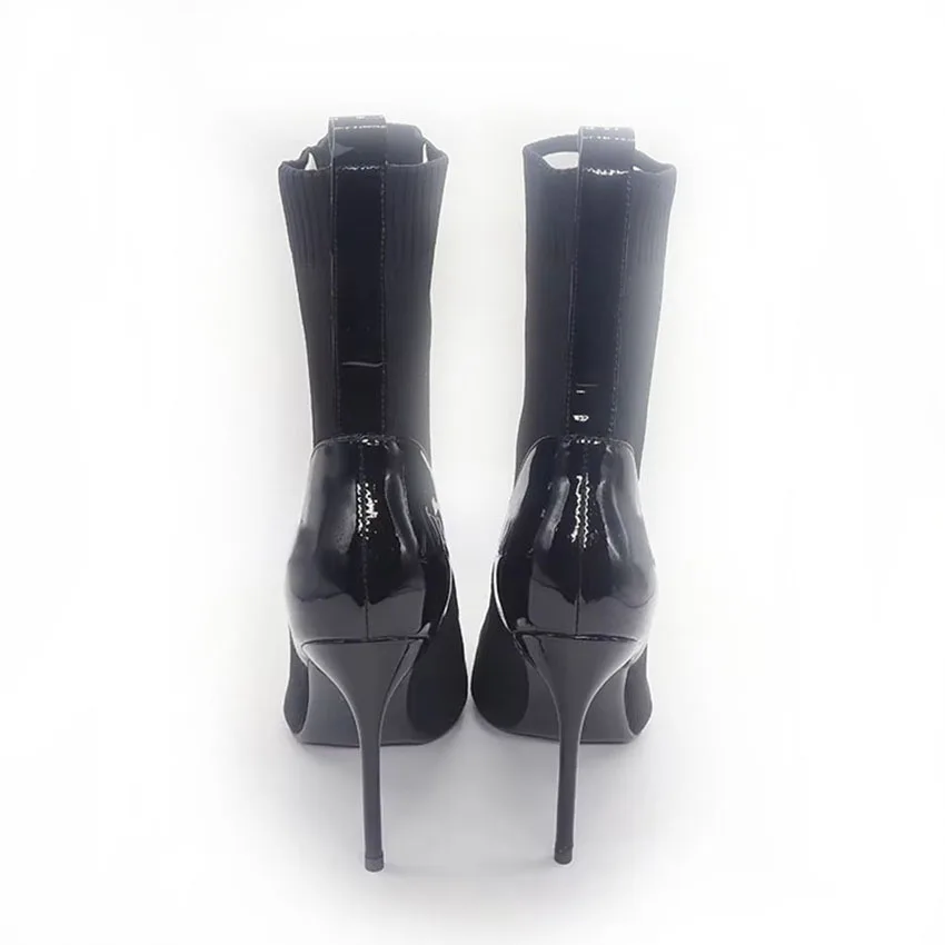 Genuine Leather New Custom Fashion Ladies Boots High Heel Long Work Boots Shoes Pointed Toe Red Women Boots Ladies