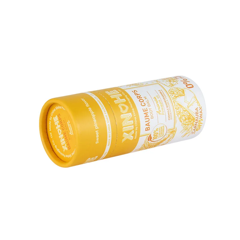 Cosmetic cylinder deodorant craft paper packaging tube