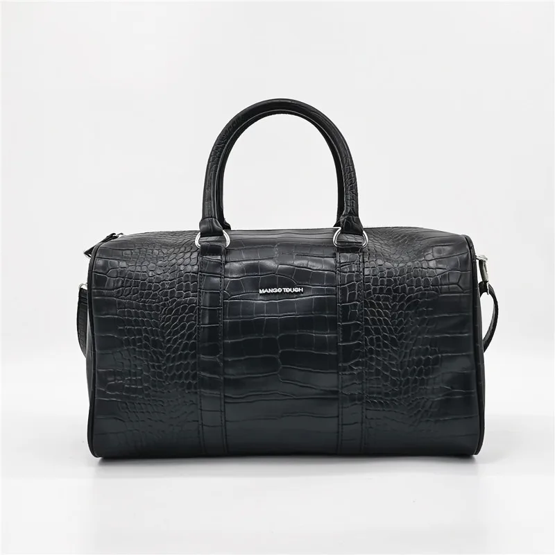 2024 New Fashion Pu Leather Waterproof Luggage travel bag sports Gym bag Luxury duffel bag for man