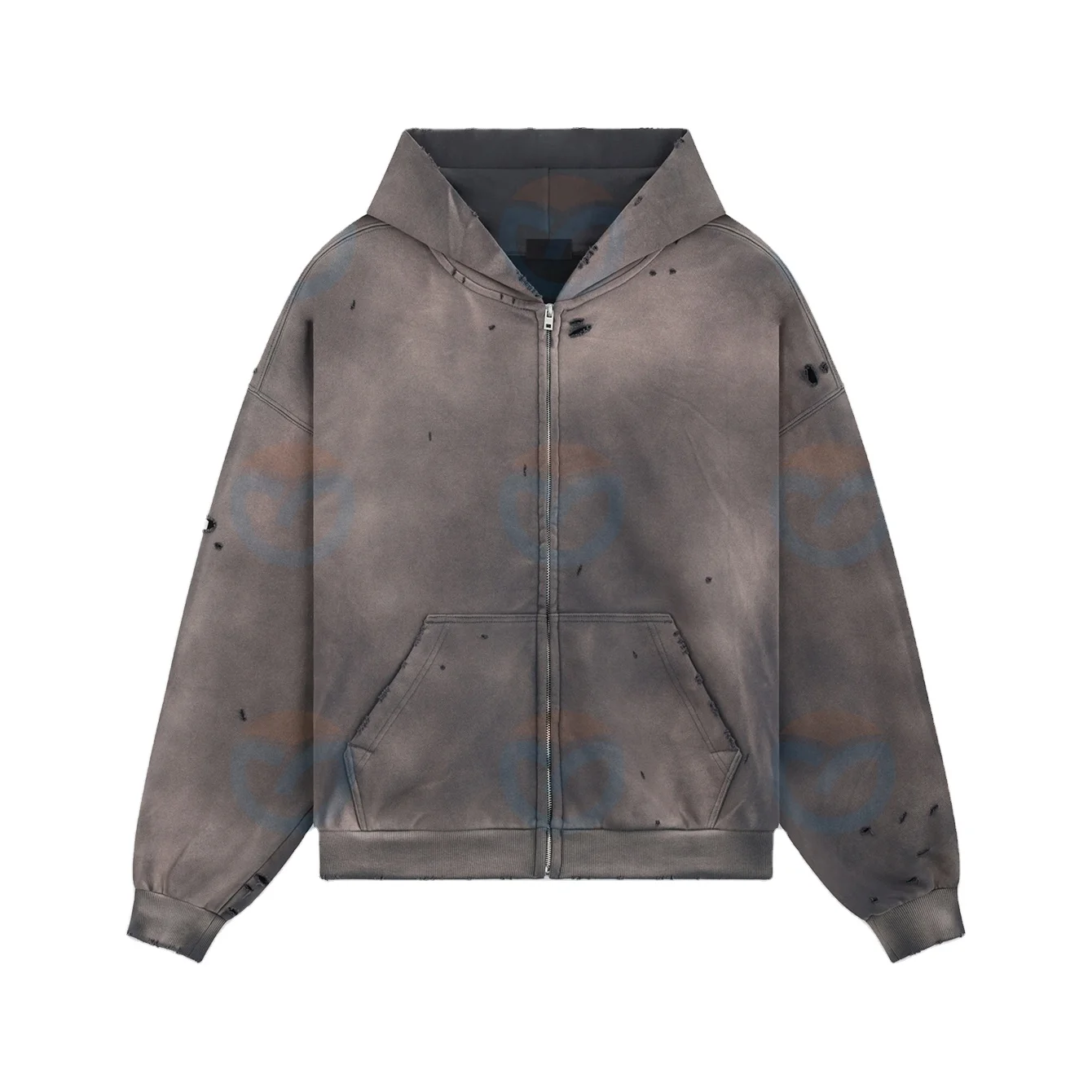 Custom ODM OEM  DTG printing graphic logo jumper hooded sweatshirt acid washed Heavy cotton oversized embroidery hoodie for men