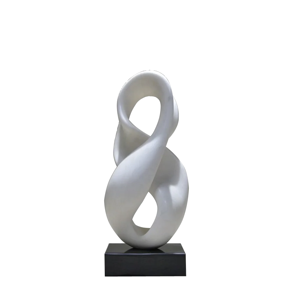 Natural stone custom statue sculpture marble abstract Art marble and natural wood mixed sculptures for Hotel ment