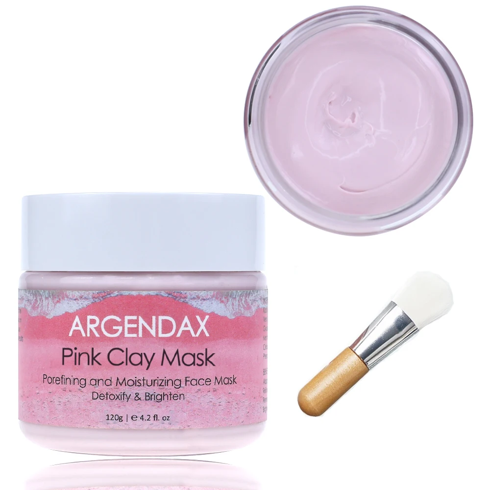 All Natural Purifying Pink Clay Exfoliating Facial Mask Organic Skin Care Pink Clay Face Mask
