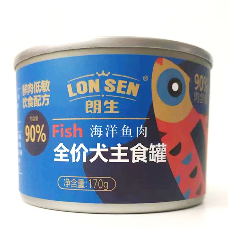 Прямая продажа от производителя 170 г оптовая экологически устойчивый высокобелковый корм для домашних животных консервированный влажный собак банка