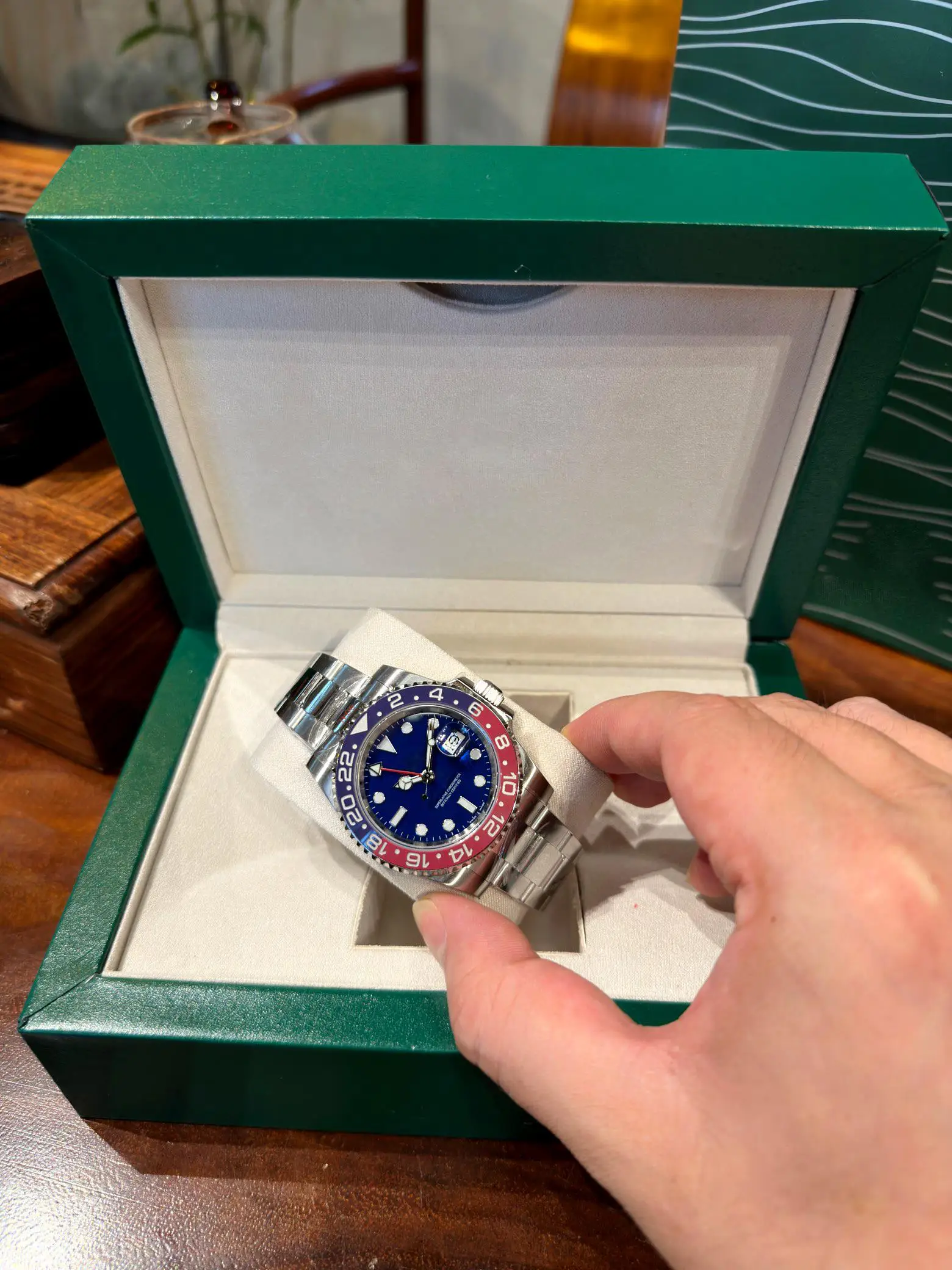 Wooden Watches Packing Box Be Suitable For Mechanical for guangzhou Automatic Aatches Pepsi Men