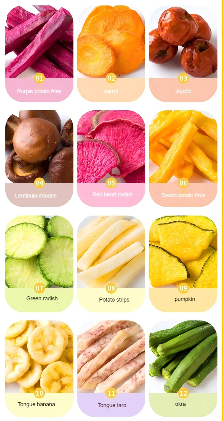 Wholesale Mixed Fruit Vegetable Crisp Chips 18 Kinds FD Dried Net Red Snacks Comprehensive Crisp Mushroom Snacks Bulk Packaging