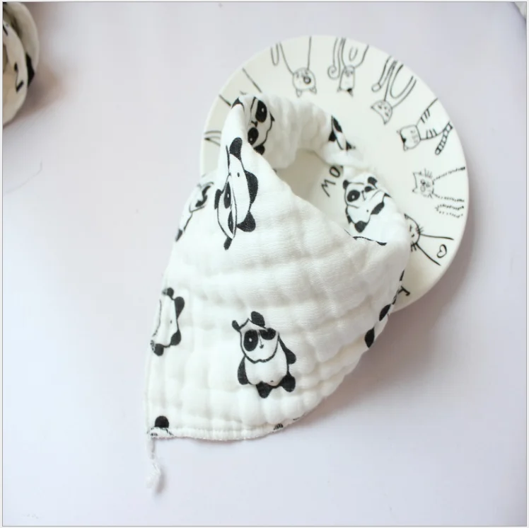 
Baby Saliva Towel Triangle Scarf Cotton Baby Bib Newborn Cotton Gauze Snap Bib 