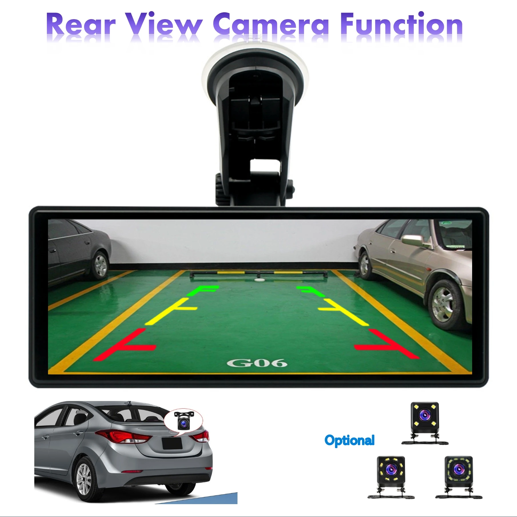 Zmecar Universal 10.26inch Car Radio AndroidAuto Wifi Bt Fm Airplay Support 1080P Camera Portable Car Player