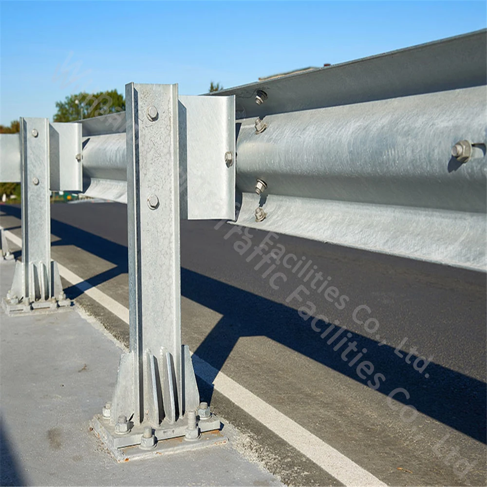 w-Beam Highway Guardrail Road Safety Products Steel Galvanized Road Bridge Anti Collision Barrier