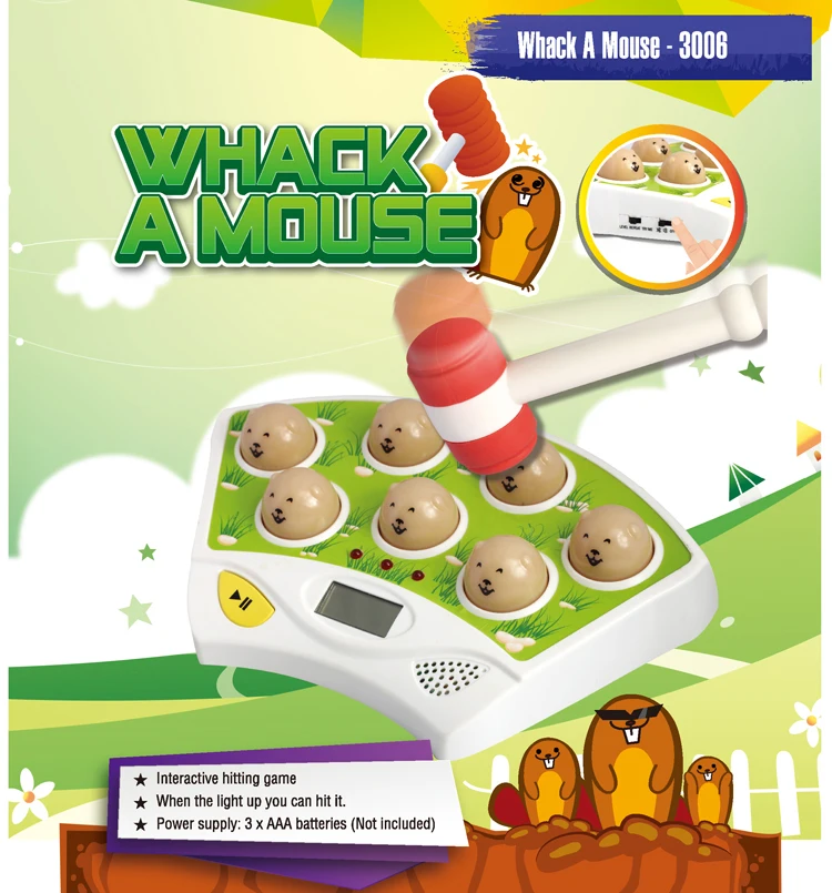 
Factory Directly Sell Children Musical Electric Mini Hit The Gopher Toy Hitting Gopher Game Machine 