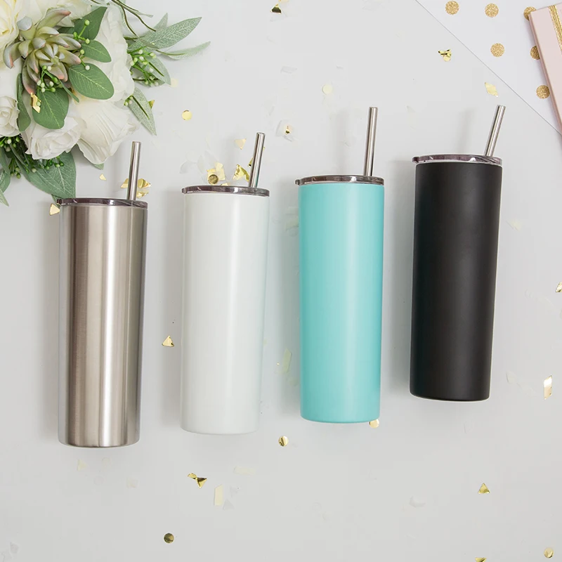 20oz Powder Coated Double Wall Stainless Steel Vacuum Sublimation Thermal Insulated Tumbler Cups