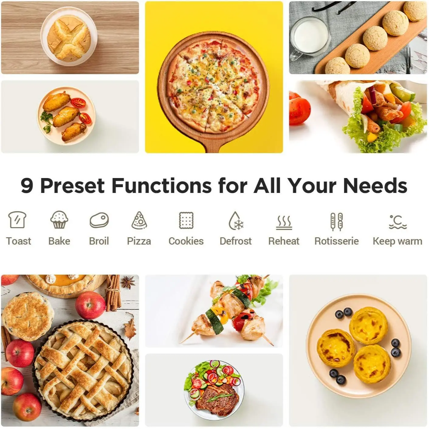 Посуда Toshiba AC25CEW-SS цифровой тостер с конвекционная печь и 9 функций 6-ломтик хлеба/12-дюймовый пицца из нержавеющей