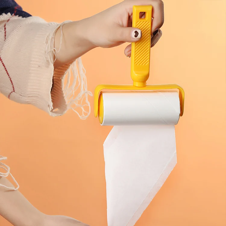 Custom Promotional Heavy Duty Mini Travel Handle Hair Carpet Cleaning Sticky Paper Lint Roller