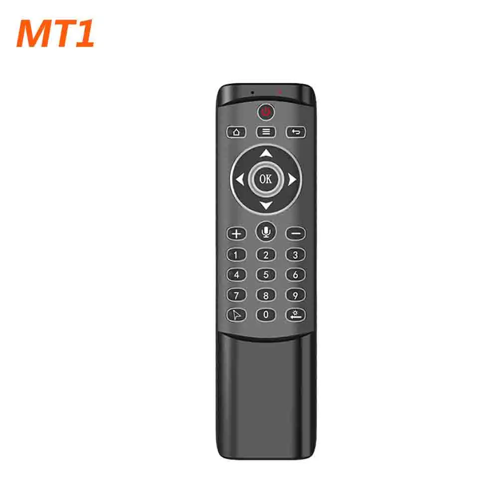 MT1 Voice air mouse with Microphone IR Learning Gyroscope Wireless 2.4G remote control for X96 max Android TV BOX