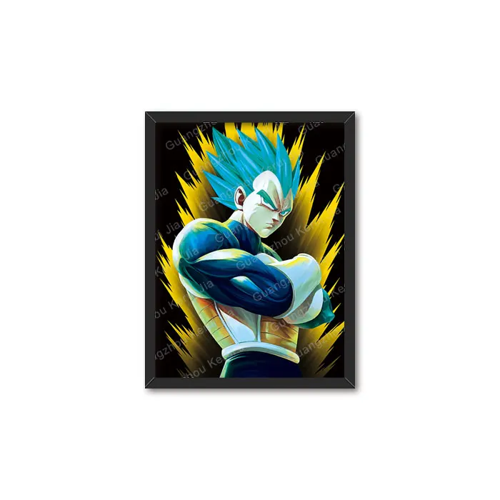 Wholesale Custom of 3D Japanese picture dragon ball z DGZ saint seiya goku wukong Vegeta flip lenticular anime poster 3d prints