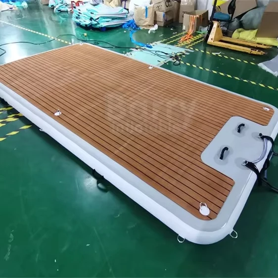 Custom made 12 x 6 inflatable boat dock with foot hand or electric pump