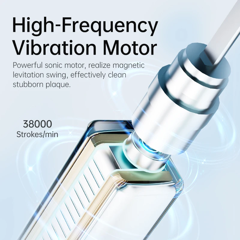 Ultrasonic vibration travel sonic electric toothbrush with 2 replacement brush head High Powered Electric Toothbrush