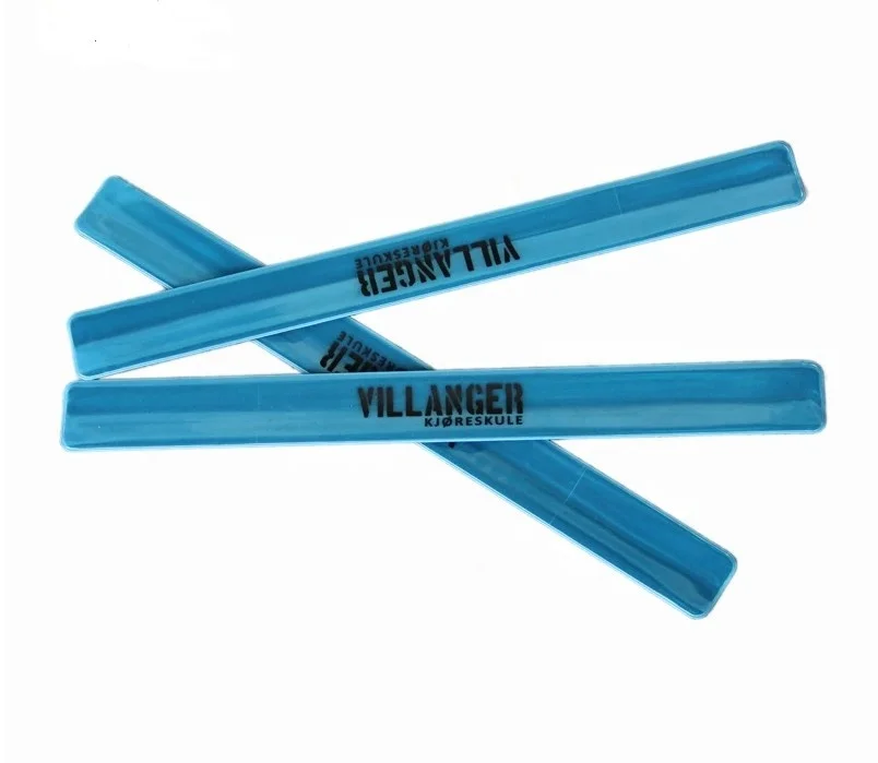 Hot fashion reflective slap band , slap band wide pvc+steel inside slap bracelet , reflective armband Various colors