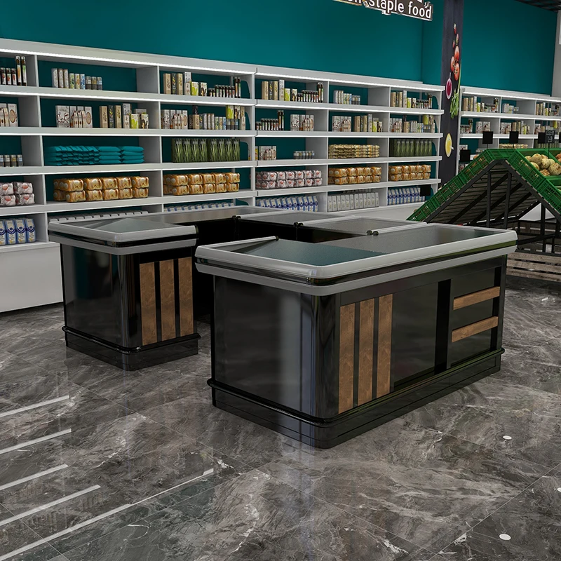 Индивидуальный дизайн для супермаркета продуктовый маленький кассовый контейнер стол розничной