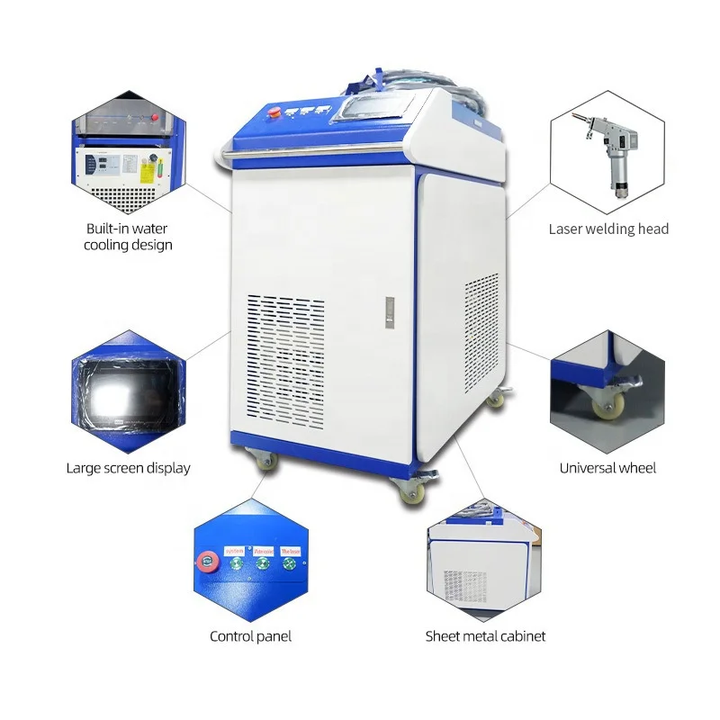 1000W 1500W 2000W Portable Fiber Laser Welders Handheld 3 in 1 Fiber Laser Welding Cleaning Cutting Machine for Metal