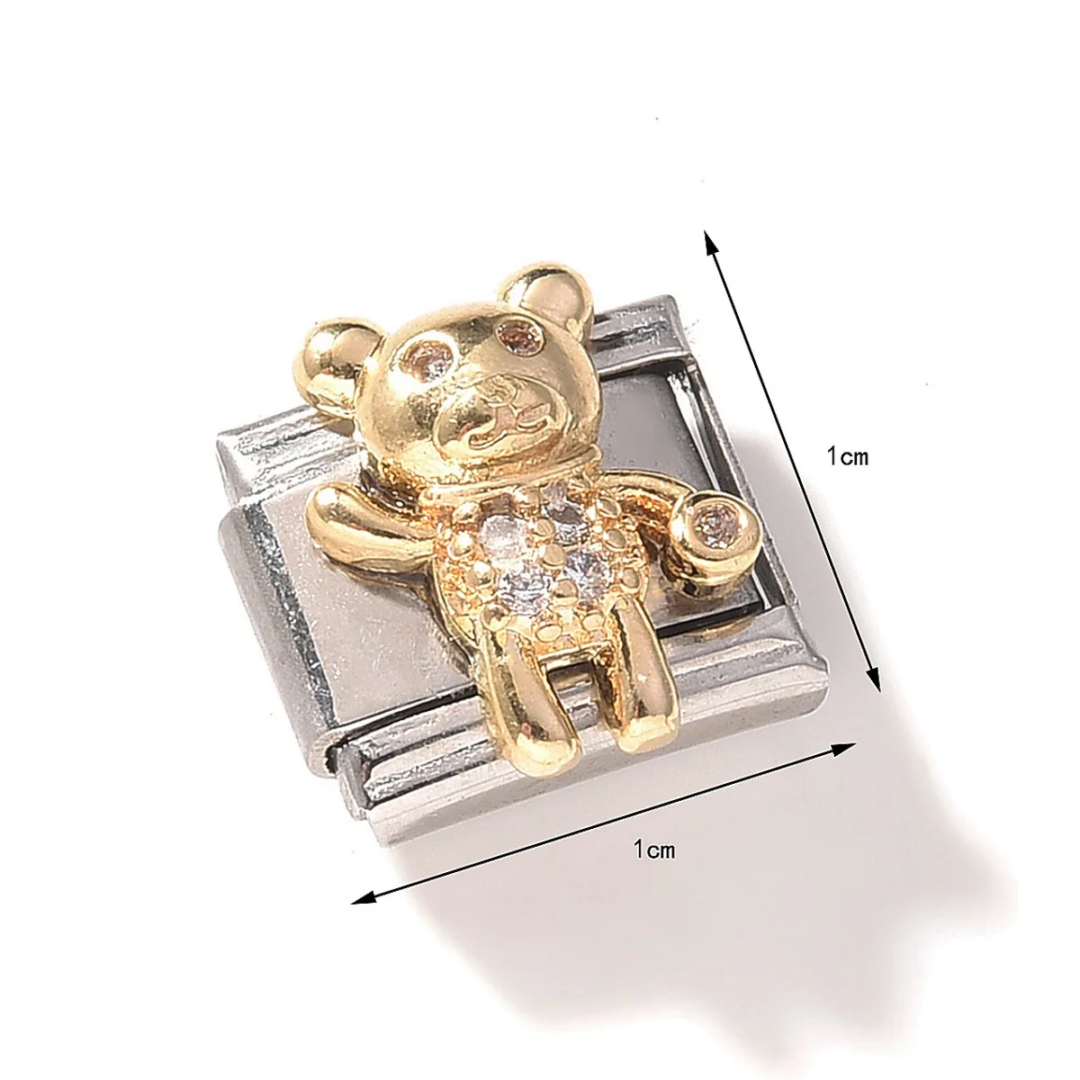 2 Tone Plating Mixed Styles Fashion Wholesale Stainless Steel Italy charm bracelet diy charms