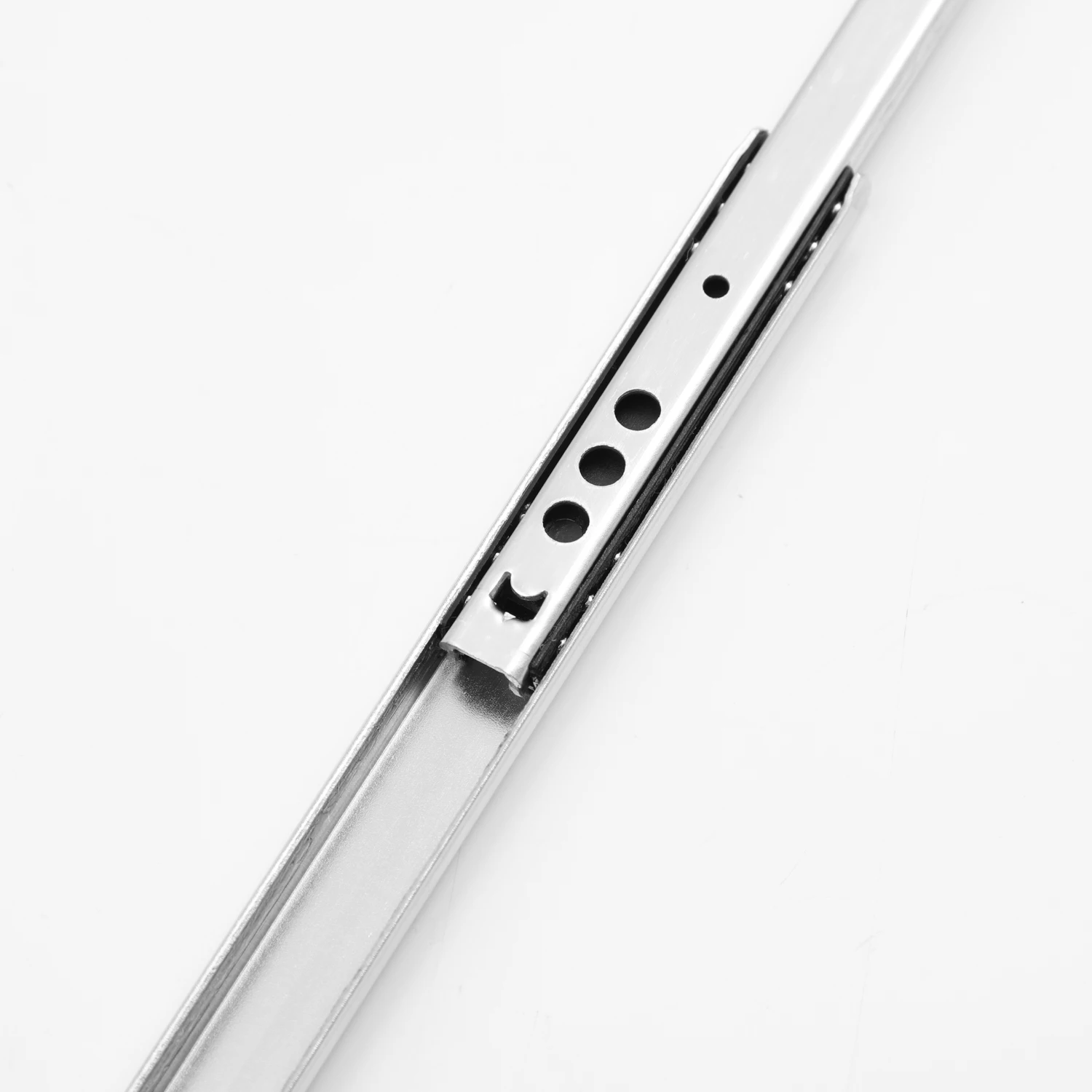 High Quality Furniture Rails 17mm Drawer Slide Zinc Finish Black Finish  Drawer Rail Small Drawer Channel